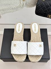 Chanel Thick-soled Slippers In White - 4