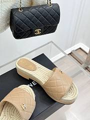 Chanel Thick-soled Slippers In Taupe - 5