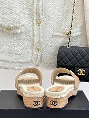 Chanel Thick-soled Slippers In Taupe - 2