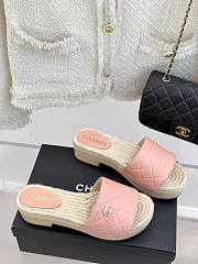 Chanel Thick-soled Slippers In Pink - 1
