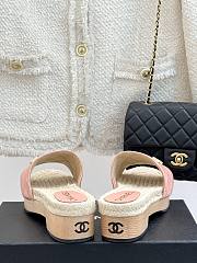 Chanel Thick-soled Slippers In Pink - 6