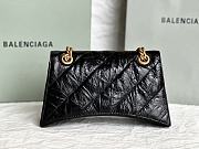 Balenciaga Crush Chain Bag Small crushed calfskin aged-gold hardware in black - 6
