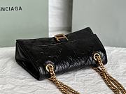 Balenciaga Crush Chain Bag Small crushed calfskin aged-gold hardware in black - 2