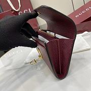 Gucci Softbit continental wallet grainy leather in burgundy - 5