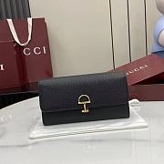 Gucci Softbit continental wallet grainy leather in black - 1