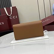 Gucci Softbit continental wallet grainy leather in brown - 6