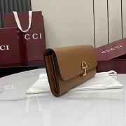 Gucci Softbit continental wallet grainy leather in brown - 5