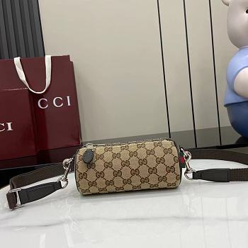 Gucci GG canvas mini cylinder bag in beige
