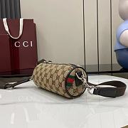 Gucci GG canvas mini cylinder bag in beige - 5