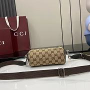 Gucci GG canvas mini cylinder bag in beige - 4