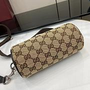 Gucci GG canvas mini cylinder bag in beige - 3