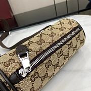 Gucci GG canvas mini cylinder bag in beige - 2