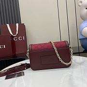 Gucci Go small shoulder bag Rosso Ancora red GG canvas - 6