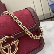 Gucci Go small shoulder bag Rosso Ancora red GG canvas - 5