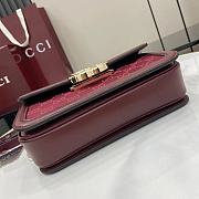 Gucci Go small shoulder bag Rosso Ancora red GG canvas - 4