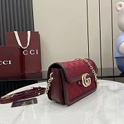 Gucci Go small shoulder bag Rosso Ancora red GG canvas - 3