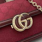 Gucci Go small shoulder bag Rosso Ancora red GG canvas - 2