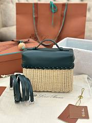 Loro Piana Extra Pocket L19 North-South wicker dark green - 3