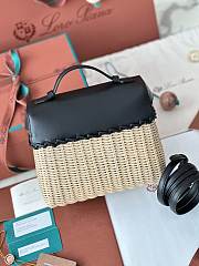 Loro Piana Extra Pocket L19 North-South wicker black - 5