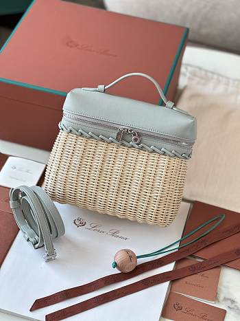 Loro Piana Extra Pocket L19 North-South wicker Malt/Eucalyptus/Antique Silver