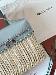 Loro Piana Extra Pocket L19 North-South wicker Malt/Eucalyptus/Antique Silver - 6