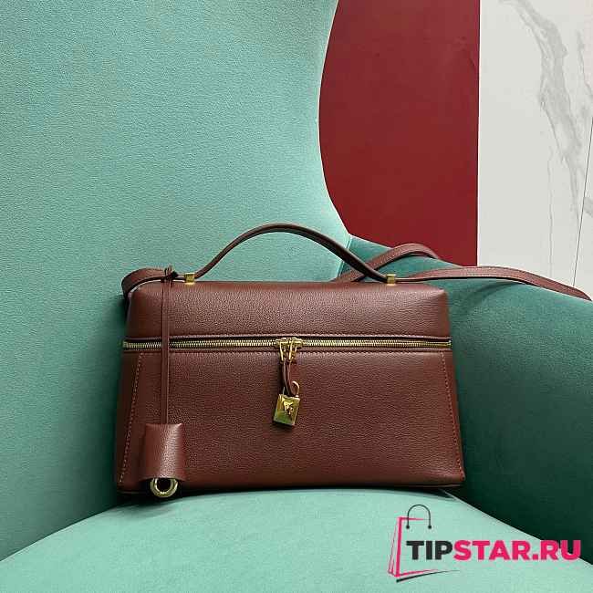 Loro Piana Extra Bag L27 Smooth Calfskin Deep Kummel/Sun Gold - 1
