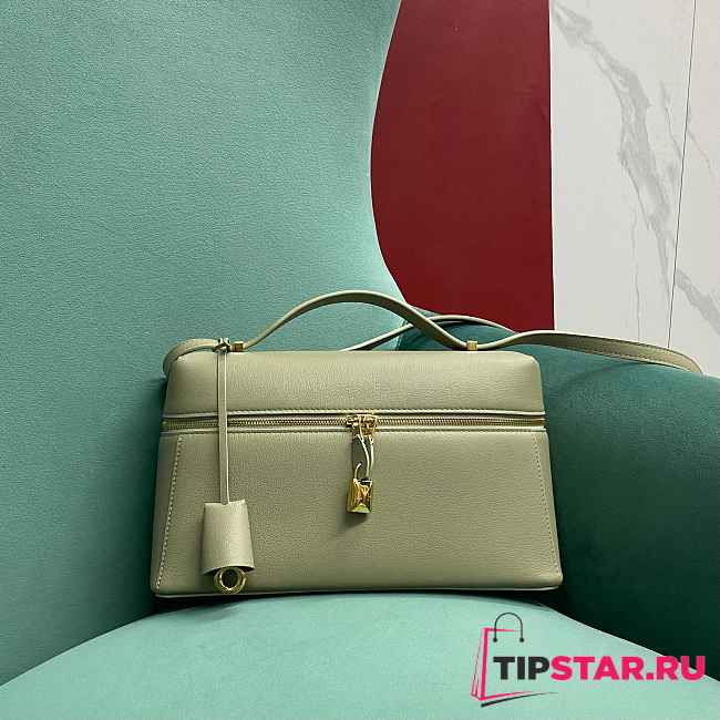 Loro Piana Extra Bag L27 Smooth Calfskin Dark Lichen Green - 1