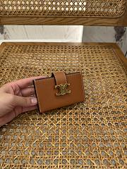 Celine Triomphe Accordeon Wallet In Brown - 1