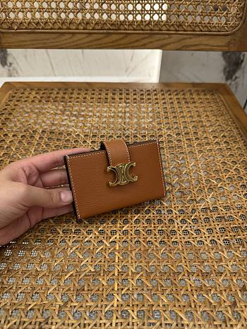 Celine Triomphe Accordeon Wallet In Brown