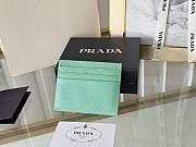 Prada Fiery Saffiano Leather Card Holder In Green - 4