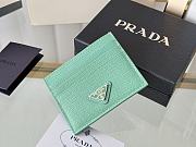 Prada Fiery Saffiano Leather Card Holder In Green - 3