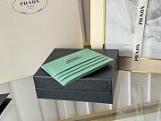 Prada Fiery Saffiano Leather Card Holder In Green - 2