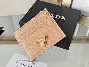 Prada Fiery Saffiano Leather Card Holder In Beige - 2