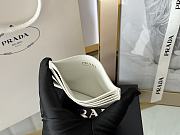 Prada Fiery Saffiano Leather Card Holder In White - 6