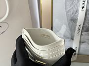 Prada Fiery Saffiano Leather Card Holder In White - 5