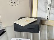 Prada Fiery Saffiano Leather Card Holder In White - 3