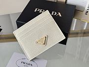 Prada Fiery Saffiano Leather Card Holder In White - 2