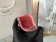 Prada Fiery Saffiano Leather Card Holder In Pink - 3