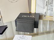 Prada Fiery Saffiano Leather Card Holder In Gold-Black - 6
