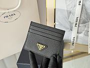 Prada Fiery Saffiano Leather Card Holder In Gold-Black - 5