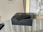 Prada Fiery Saffiano Leather Card Holder In Gold-Black - 2