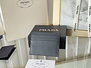 Prada Fiery Saffiano Leather Card Holder In Silver-Black - 5