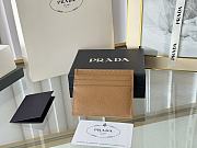 Prada Fiery Saffiano Leather Card Holder In Brown - 4