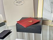 Prada Fiery Saffiano Leather Card Holder In Red - 3