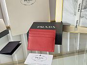 Prada Fiery Saffiano Leather Card Holder In Red - 2