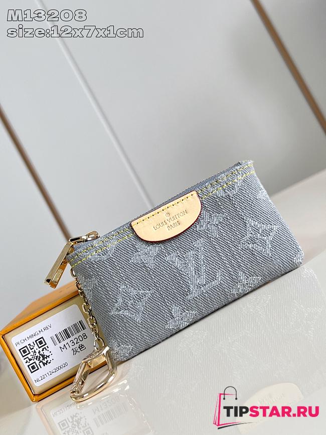 Louis Vuitton Key Pouch Denim Washed Blue M13208 - 1