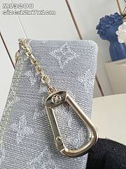 Louis Vuitton Key Pouch Denim Washed Blue M13208 - 3