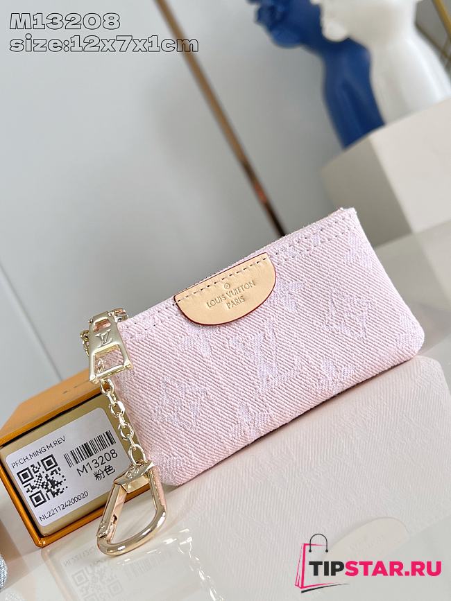 Louis Vuitton Key Pouch Denim Washed Pink M13208 - 1