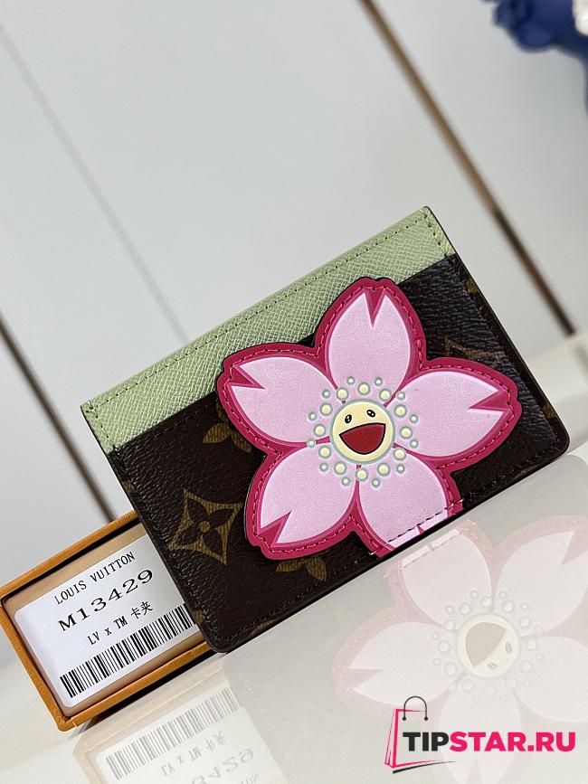 LV x TM Card Holder Sakura Brown M13429 - 1