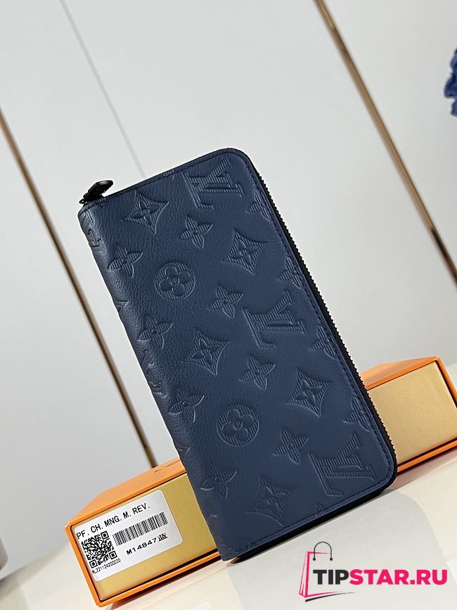 Louis Vuitton Zippy Wallet Horizontal Navy Blue M14847 - 1